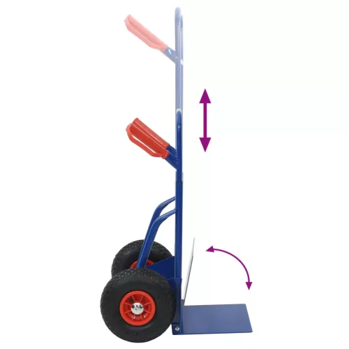  Kézikocsi Kék és Piros 49,5 x 53 x 114 cm Acél