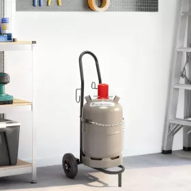  Kézikocsi Fekete és piros 49 x 49 x 101 cm Acél