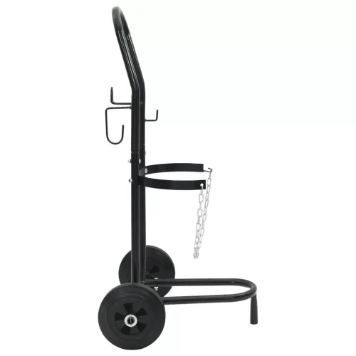  Kézikocsi Fekete és piros 49 x 49 x 101 cm Acél