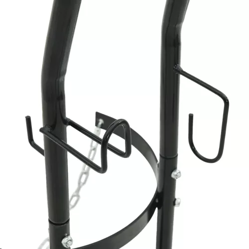  Kézikocsi Fekete és piros 49 x 49 x 101 cm Acél