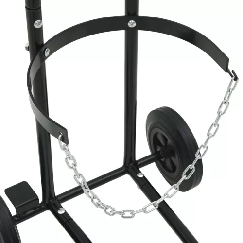  Kézikocsi Fekete és piros 49 x 49 x 101 cm Acél