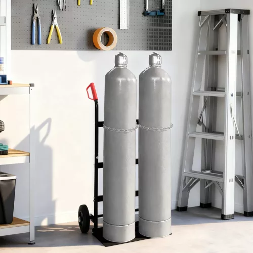  Kézikocsi Fekete és piros 63 x 43,5 x 110 cm Acél