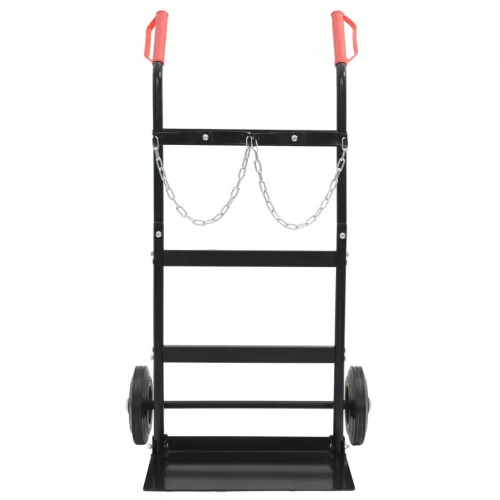  Kézikocsi Fekete és piros 63 x 43,5 x 110 cm Acél