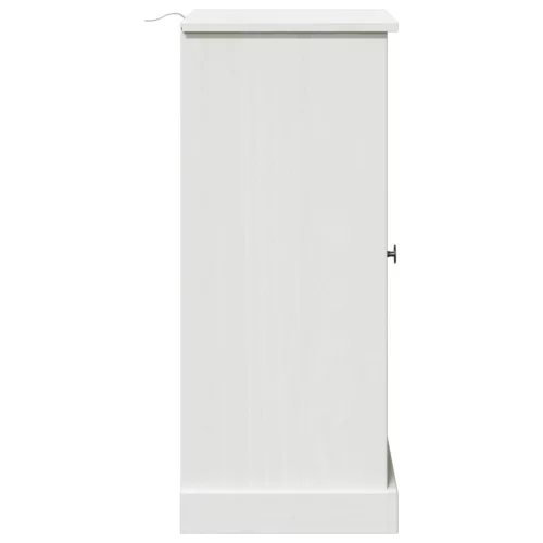  Fürdőszoba Székény polcokkal tárolóval ajtóval antik fehér 37 x 34 x 80 cm MDF