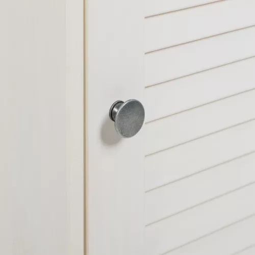  Fürdőszoba Székény polcokkal tárolóval ajtóval antik fehér 37 x 34 x 80 cm MDF