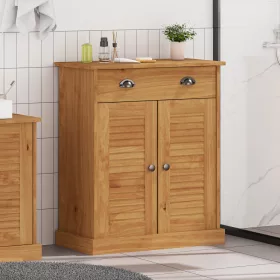    Fürdőszoba Székény mézbarna 68 x 34 x 80 cm Tömör fenyőfa