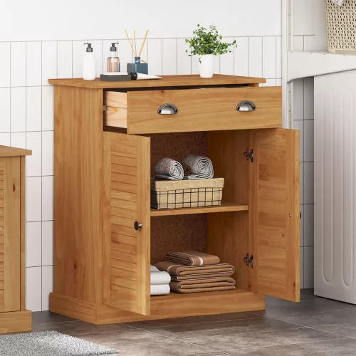  Fürdőszoba Székény mézbarna 68 x 34 x 80 cm Tömör fenyőfa