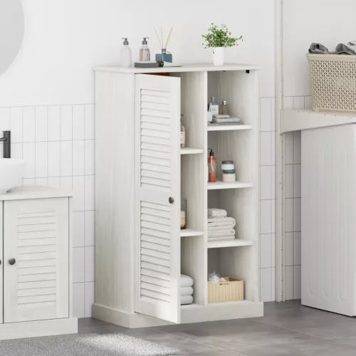  Fürdőszoba Székény Fehér 68 x 34 x 110 cm Tömör fenyőfa