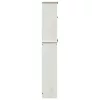 WC Szekrény polcokkal tárolóval ajtóval Fehér 60 x 27 x 161 cm Tömör fenyőfa