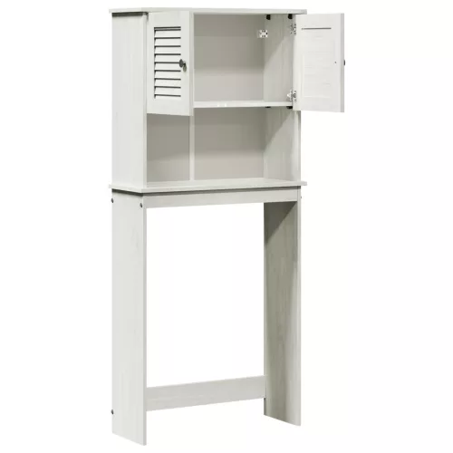  Mosógép Szekrény Fehér 72.5 x 27 x 161 cm Tömör fenyőfa