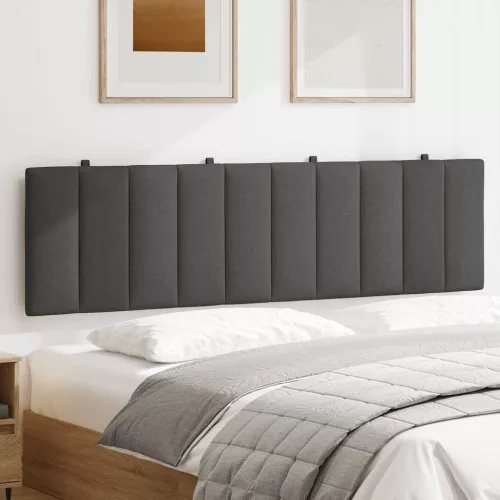  sötétszürke szövet fejtámla párna 180 cm