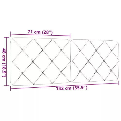  kék szövet fejtámla párna 140 cm