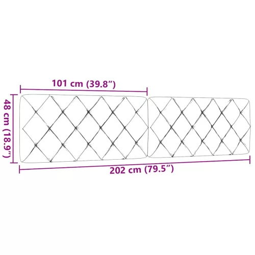  krémszínű szövet fejtámla párna 200 cm