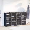  fekete polipropilén tárolókocka 12 db kockával és ajtókkal