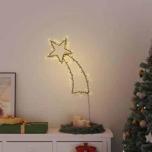  meleg fehér karácsonyi fények Shooting Star sziluett 80 LED