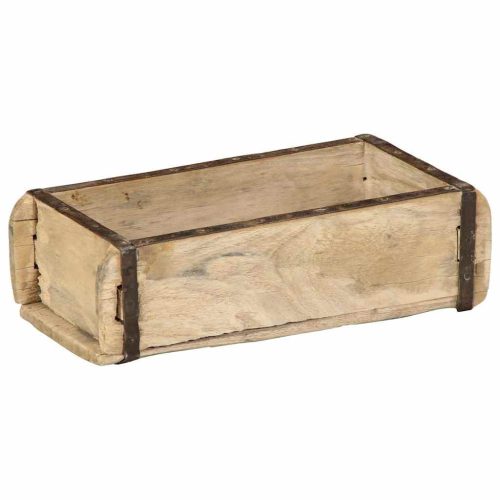 Tálca 4 pcs Barna 30 x 15 x 9 cm Szilárd Újrahasznosított Fa