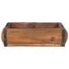  Tálca 31x29x10 cm Tömör Fa Újrahasznosított