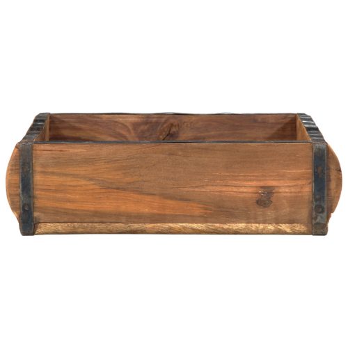  Tálca 31x29x10 cm Tömör Fa Újrahasznosított