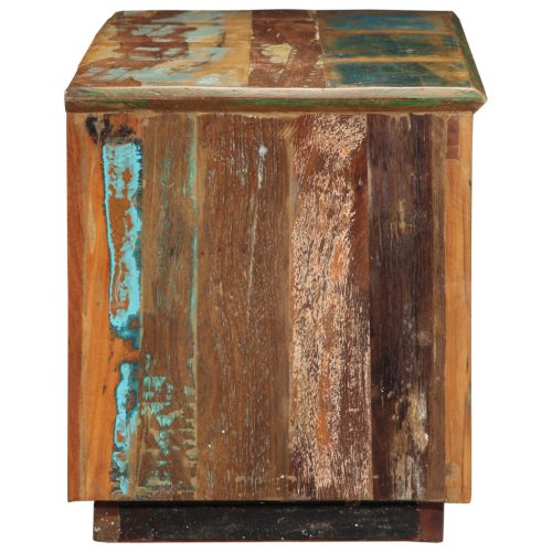  Cipőtároló 110x35x40 cm Tömör fa újrahasznosított