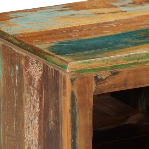  Cipőtároló 110x35x40 cm Tömör fa újrahasznosított