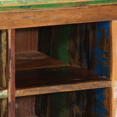  Cipőtároló 110x35x40 cm Tömör fa újrahasznosított