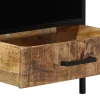  Dohányzóasztal 90x50x40 cm Tömör Fa Durva Mangó