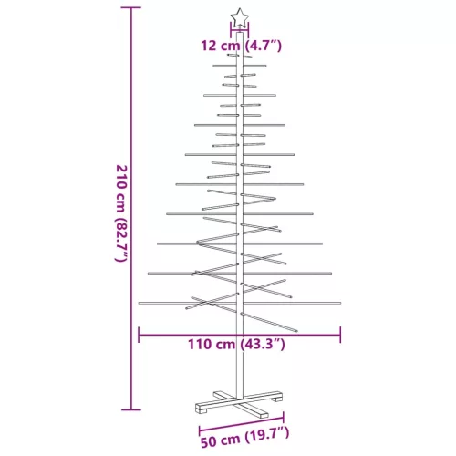  tömör fenyő karácsonyfa dekorációnak 210 cm
