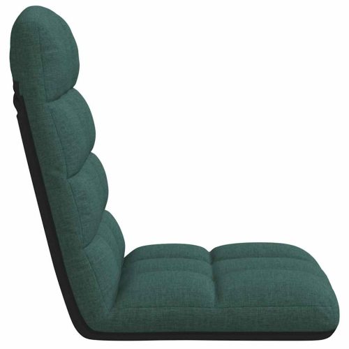  sötétzöld szövet összecsukható padlószék 71x51x62 cm