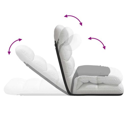  felhőszürke szövet összecsukható padlószék 71x51x62 cm