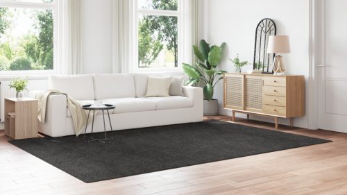  Plüss Szőnyeg Latexbetéttel Sötétszürke 240x340 cm