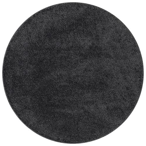  Bolyhos Szőnyeg Latex Háttal Sötétszürke ø90 cm