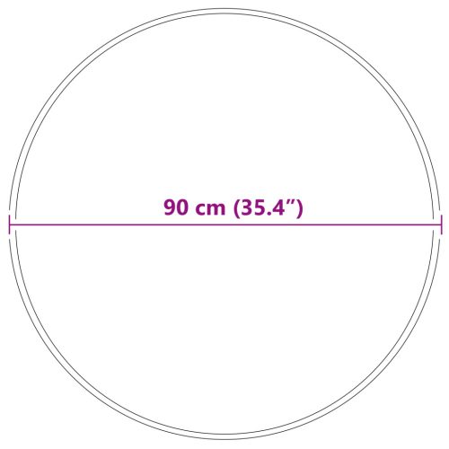  Shaggy Szőnyeg Latexfedővel Szürke ø90 cm