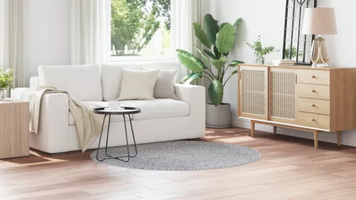  Szőrös Szőnyeg Latex Hátlappal Szürke ø160 cm