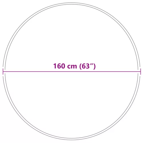  Szőrös Szőnyeg Latex Hátlappal Szürke ø160 cm