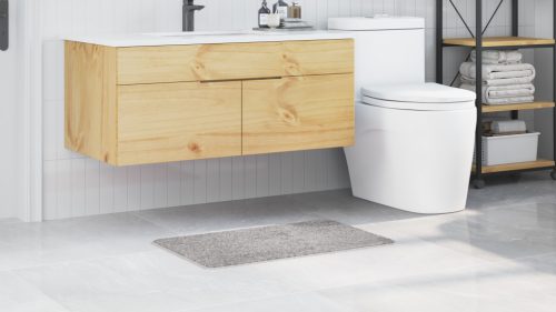  Fürdőszoba szőnyeg téglaszürke 50x80 cm Poliészter csúszásmentes