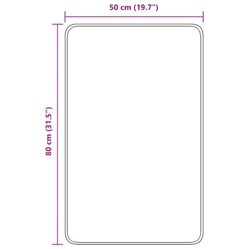  Fürdőszoba szőnyeg téglaszürke 50x80 cm Poliészter csúszásmentes