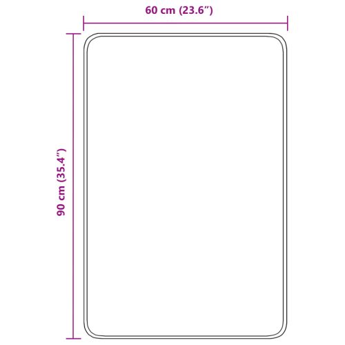  Fürdőszoba Szőnyeg Négyszögletes Szürke 60x90 cm Polipropilén Csúszásmentes