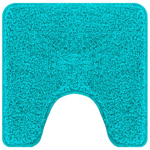  2 Részes Fürdőszőnyeg Szett Türkiz Poliészter Csúszásmentes