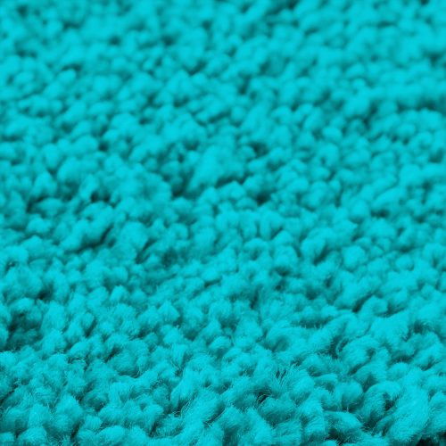  2 Részes Fürdőszőnyeg Szett Türkiz Poliészter Csúszásmentes