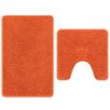 2 darabos narancssárga fürdőszőnyeg szett, csúszásmentes, polipropilén