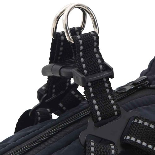  tengerészkék kutyakabát hámmal Vízálló fényvisszaverő L28