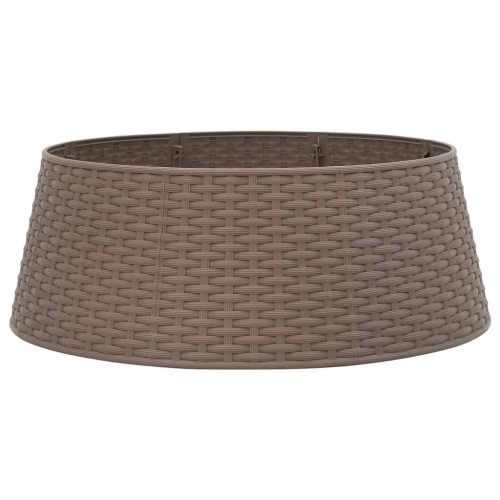  barna műanyag karácsonyfatalp-takaró Ø65x23 cm