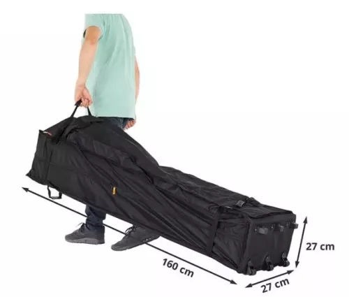 TP 3x3m összecsukható 750N acél vázas pavilon, 4 db oldalfallal, hagyományos ablakkal - sötétszürke