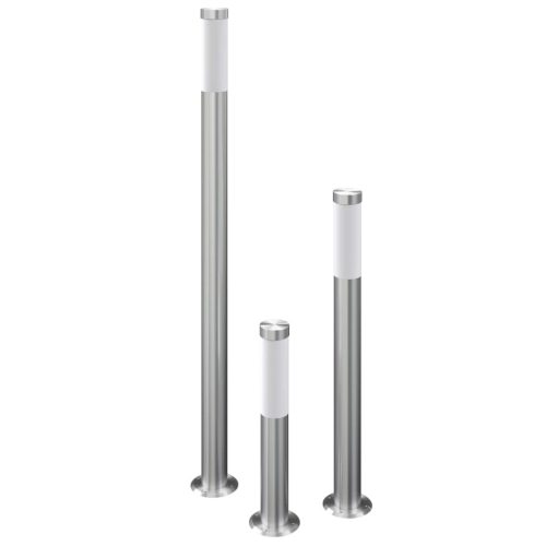 3 darabos Kertilámpa készlet RVS álló E27 230V