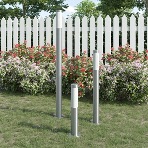 3 darabos Kertilámpa készlet RVS álló E27 230V