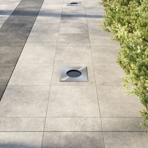  3 db négyzet alakú kültéri talajba építhető lámpa