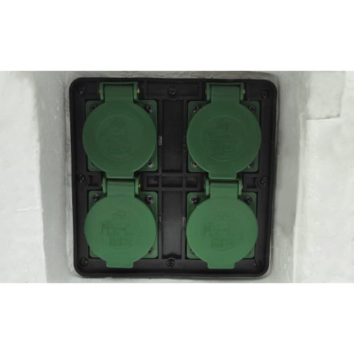  fehér gyanta vízálló kerti 4 foglalatos aljzat