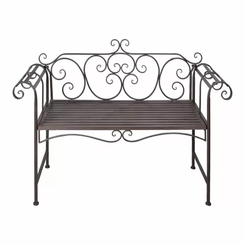  barna antik acél kerti pad 132 cm