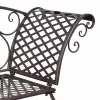  barna antik acél kerti pad 128 cm