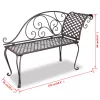  barna antik acél kerti pad 128 cm